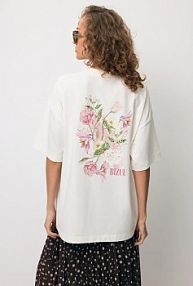 T-shirt BIZUU RIONA.kremowy biały