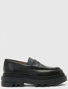 Mokasyny AllSaints  czarne damskie W059FD