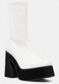 Botki na obcasie Koi Footwear  białe GT1