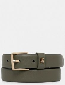 Pasek Tommy Hilfiger  zielony damski AW0AW17756