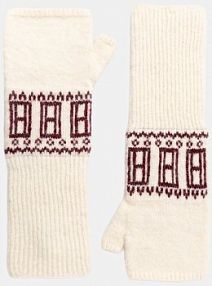 Rękawiczki Tommy Hilfiger  beżowe damskie AW0AW17966