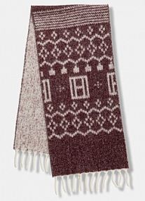 Szalik Tommy Hilfiger  bordowy damski AW0AW17968