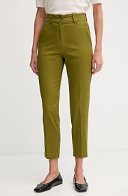 Spodnie eleganckie United Colors of Benetton  zielone damskie 4FRXDF096