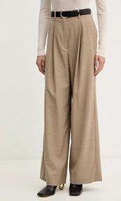 Spodnie eleganckie Weekend Max Mara  beżowe damskie 2525136162600