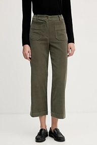 Spodnie eleganckie United Colors of Benetton  zielone damskie 494BDE02I