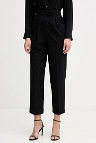 Spodnie eleganckie United Colors of Benetton  czarne damskie 4E6QDF0AH