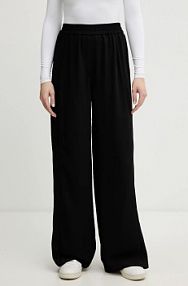 Spodnie eleganckie Lacoste  czarne damskie HF2627