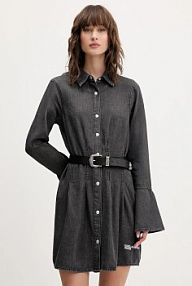 Sukienka jeansowa Karl Lagerfeld Jeans  szara A4W13003