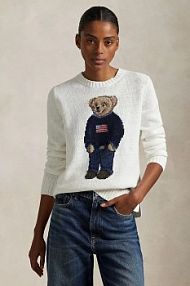 Sweter Polo Ralph Lauren  biały damski 211978359