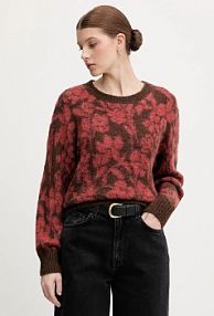 Sweter United Colors of Benetton  brązowy damski 1VAAE10F3