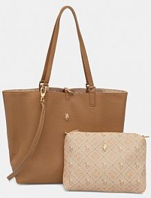 Torebka shopperka U.S. Polo Assn.  brązowa BEUM08706WVP