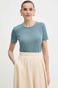 T-shirt MM by Max Mara  niebieski damski 2526976017600