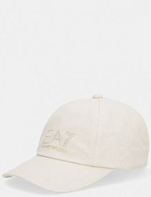 Czapka z daszkiem EA7 Emporio Armani  beżowa damska AF13009.7W000