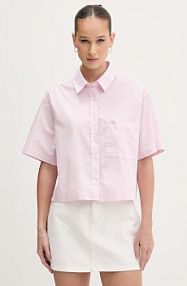 Koszula z krótkim rękawem Guess Jeans  różowa W5GH98.WH7P1