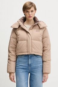 Kurtka puchowa Tommy Jeans  beżowa damska DW0DW21624