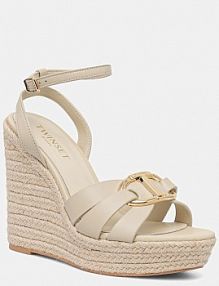 Sandały na obcasie Twinset  beżowe 251TGT092.116