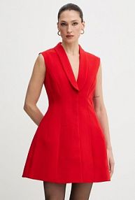 Sukienka bardot  czerwona 59724DB