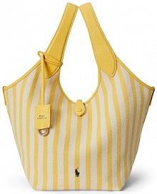 Torebka shopperka Polo Ralph Lauren  żółta 428963527