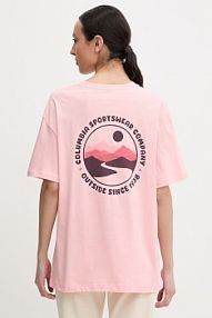 T-shirt Columbia  różowy damski 2120031