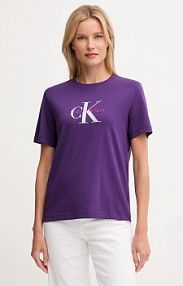T-shirt Calvin Klein Jeans  fioletowy damski LV047B865G