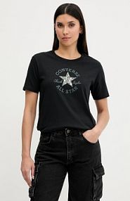 T-shirt Converse  czarny damski 10027751.A02