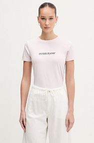 T-shirt Guess Jeans  różowy damski W4YI03.J1314
