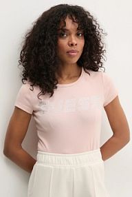 T-shirt Guess  różowy damski V4BI16.KCIV1
