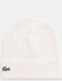 Czapka zimowa Lacoste  beżowa damska RB0001