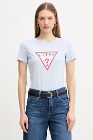 T-shirt Guess  niebieski damski W1YI1B.I3Z14