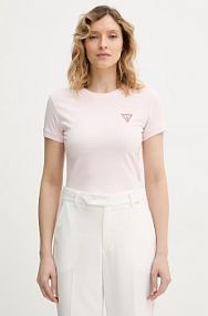 T-shirt Guess  różowy damski W2YI44.J1314