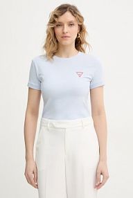 T-shirt Guess  niebieski damski W2YI44.J1314