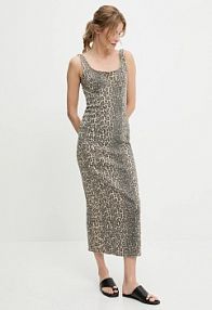 Sukienka jeansowa Answear.LAB  beżowa 1J815.hos