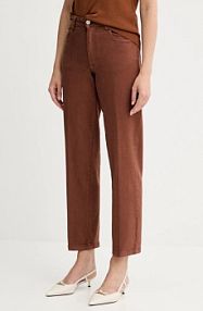 Jeansy Silvian Heach  brązowe damskie GPA25021JE