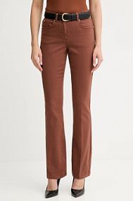 Jeansy Silvian Heach  brązowe damskie GPA25023JE