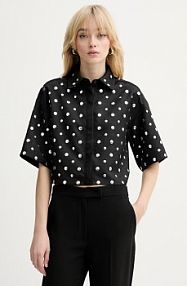 Koszula z krótkim rękawem Silvian Heach  czarna GPP26471CA