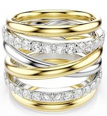 Pierścionek Swarovski  złoty 5740413