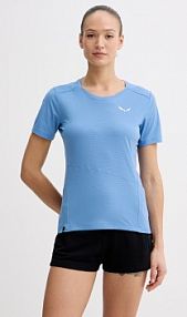 T-shirt Salewa  niebieski damski 00.0000028633