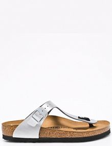 Japonki Birkenstock  srebrne damskie 043851