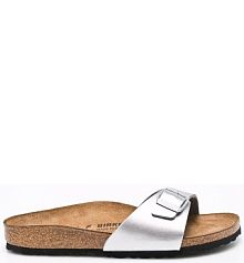 Klapki Birkenstock  srebrne damskie 040413