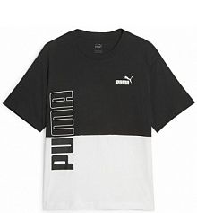 Koszulka z krótkim rękawem   power colorblock biały Puma damski