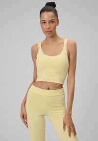 Biustonosz sportowy żółty 4F 4FRSS26TFSLF1139-71S