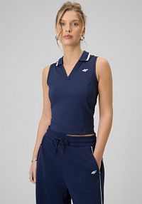 Top treningowy granatowy 4F 4FWSS26TSLEF238-31S