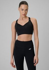 Biustonosz sportowy czarny 4F 4FRSS26USBAF269-20S