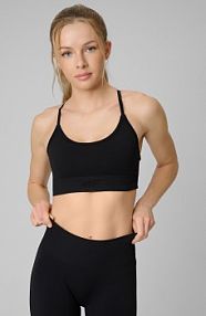 Biustonosz sportowy czarny 4F 4FRSS26USBAF271-20S