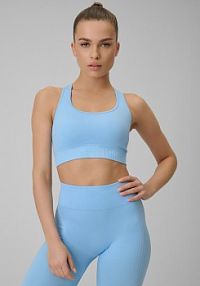 Biustonosz sportowy niebieski 4F 4FWSS26USBAF242-33S