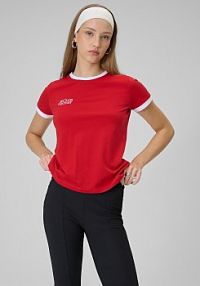 T-shirt czerwony 4F damski 4FWSS26TTSHF2725-62S