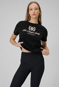 T-shirt czarny 4F damski 4FWSS26TTSHF2738-20S