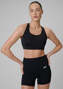 Biustonosz sportowy czarny 4F 4FWSS26USBAF222-20S