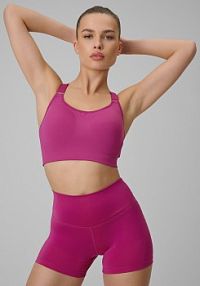 Biustonosz sportowy różowy 4F 4FWSS26USBAF223-54S