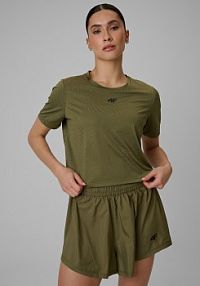 Top treningowy oliwkowy / khaki 4F 4FWSS26TFTSF1806-44S
